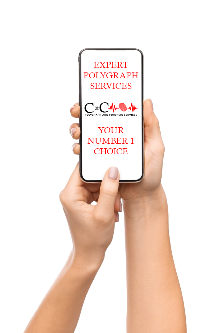 A professional polygraph examiner conducting a lie detector test on a seated individual.